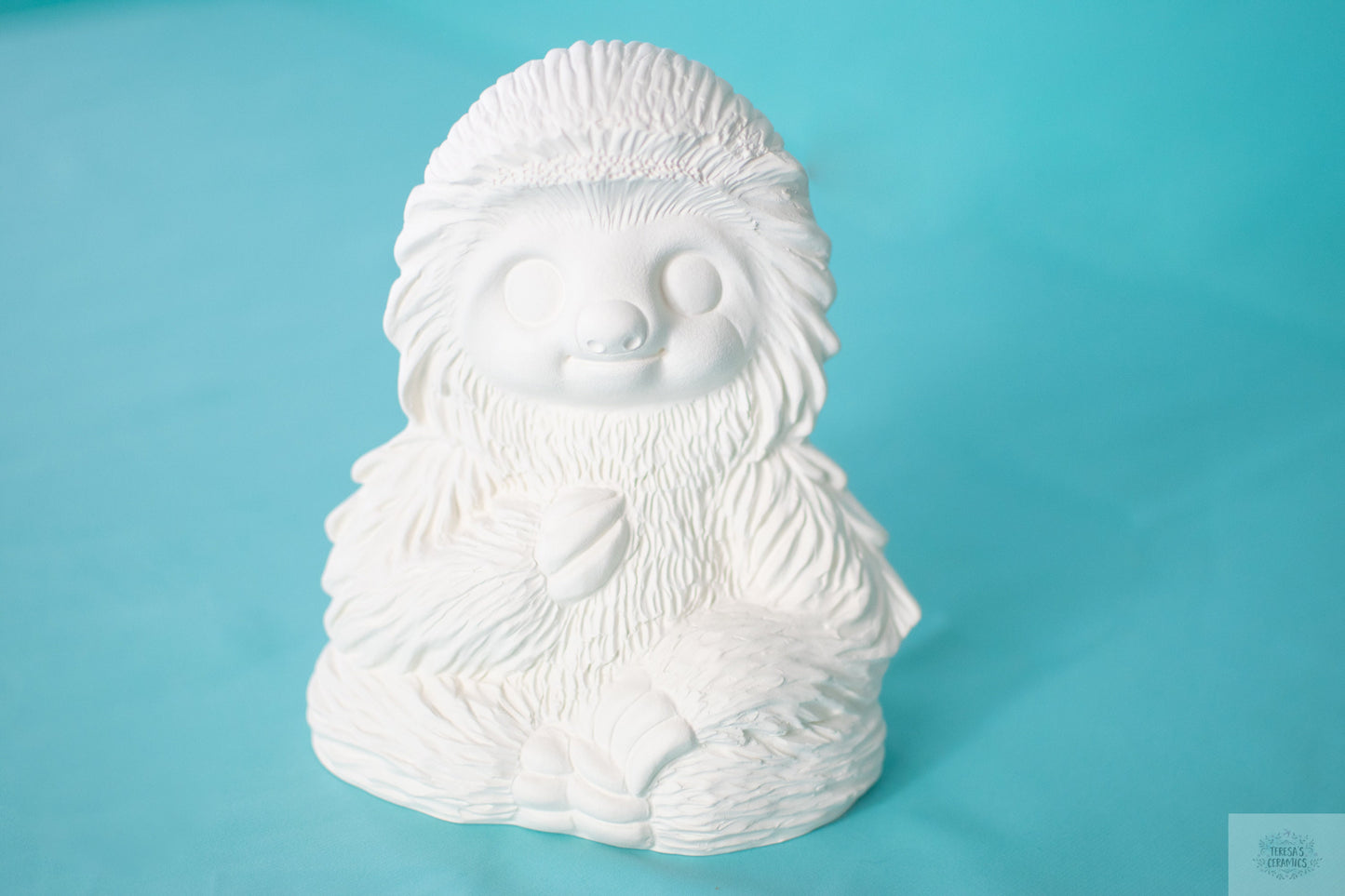 Sloth DIY Gift | Ready To Paint | Ceramic Bisque Animal | Garden Statue - Teresa's Ceramics