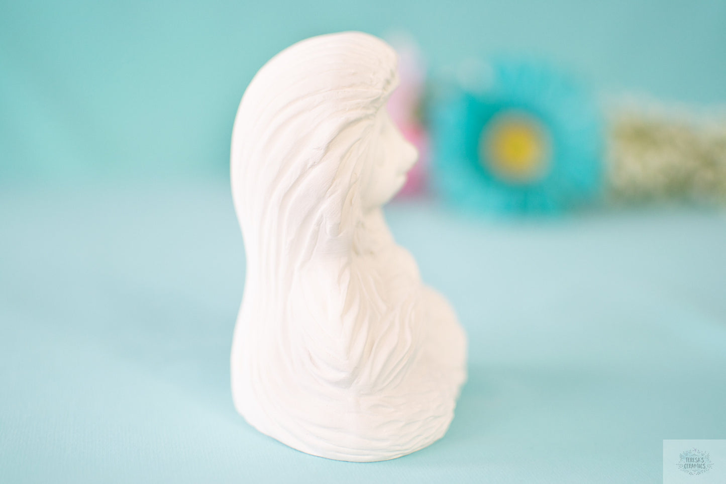 Unpainted Ceramic Sloth Figurine for DIY Garden Decor | Small Hand-Paintable Clay Statue