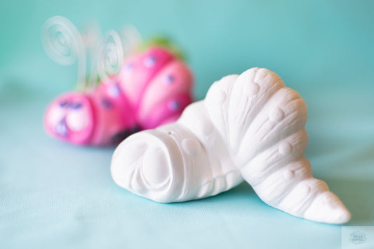 DIY Ceramic Garden Worm: Unpainted Bisque Sculpture for Patio, Yard & Potted Plant Decor - Teresa's Ceramics