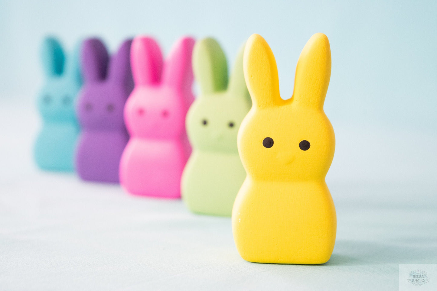 ceramic marshmallow peep ceramic easter decor