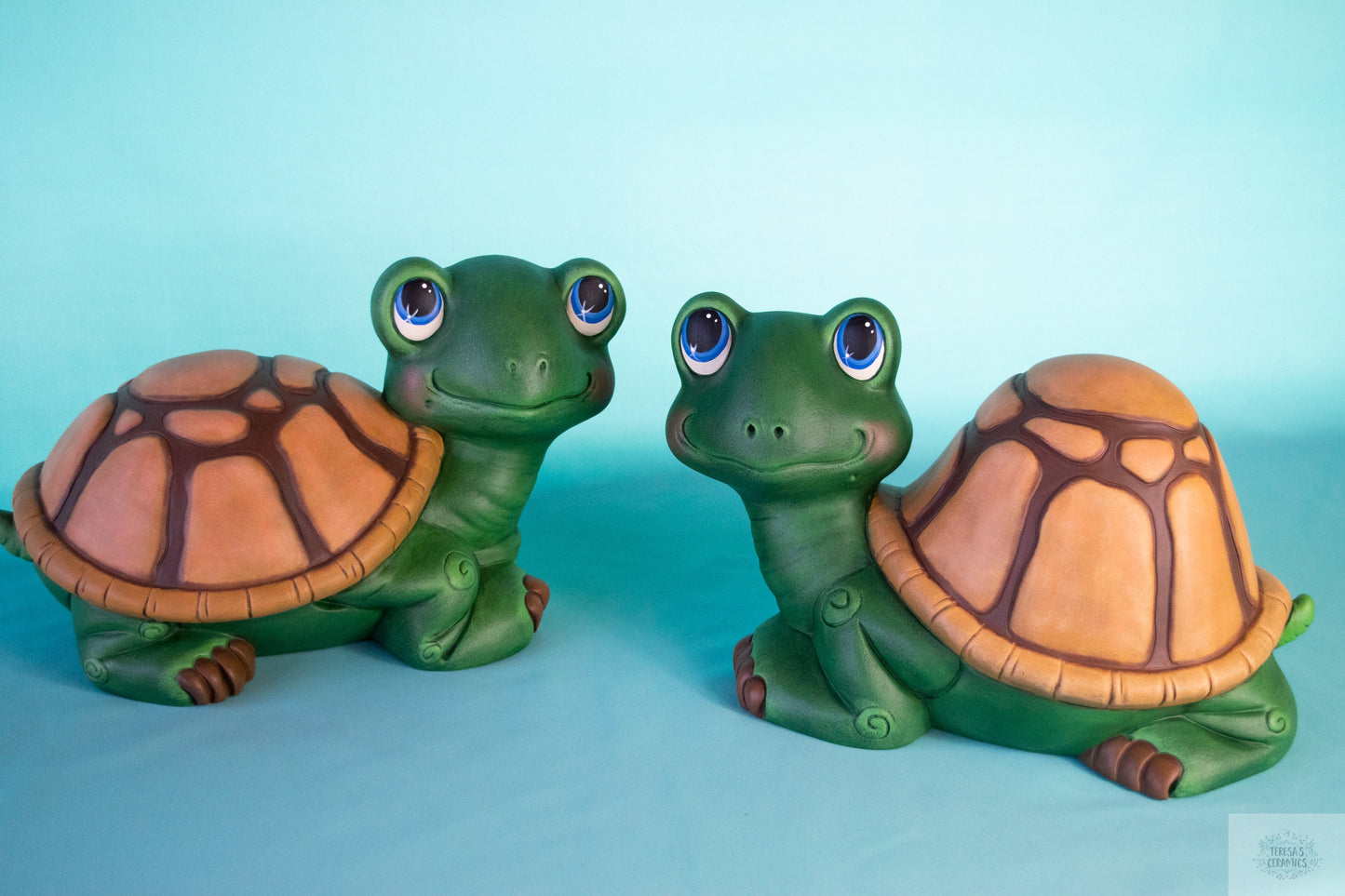 Large Garden Turtles | Ceramic Garden Statues | Tortoise Yard Art | Father's Day Gift | Turtle Lover Gift | Choose Your Style