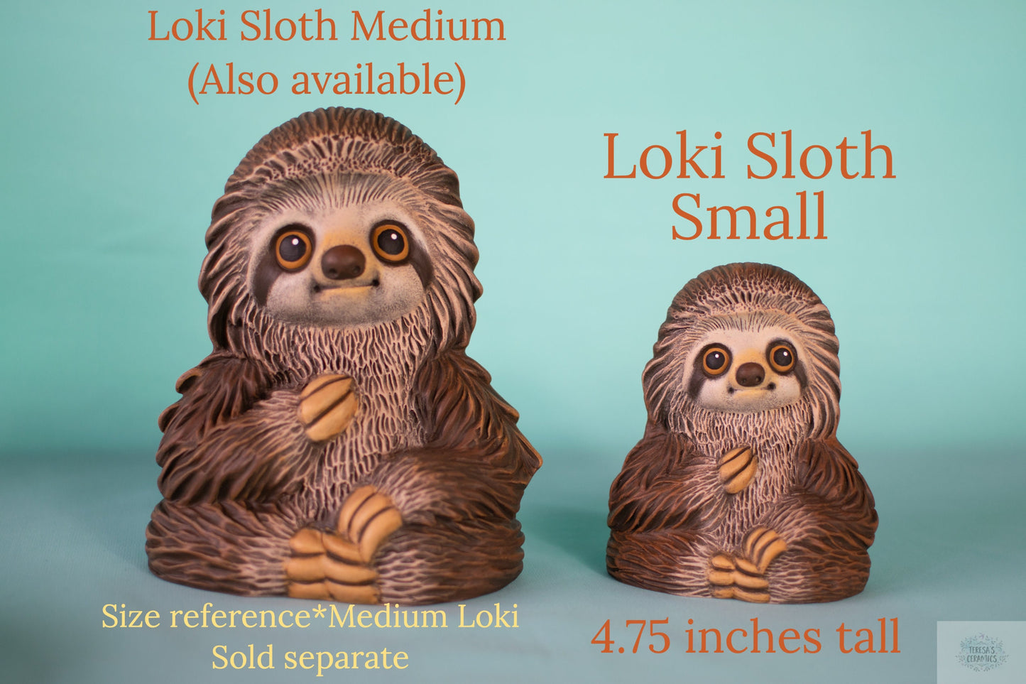 RESERVED For ban1792 - Small Garden Sloth | Ceramic Garden Statue | Sloth Yard Art | Boho Sloth Decor