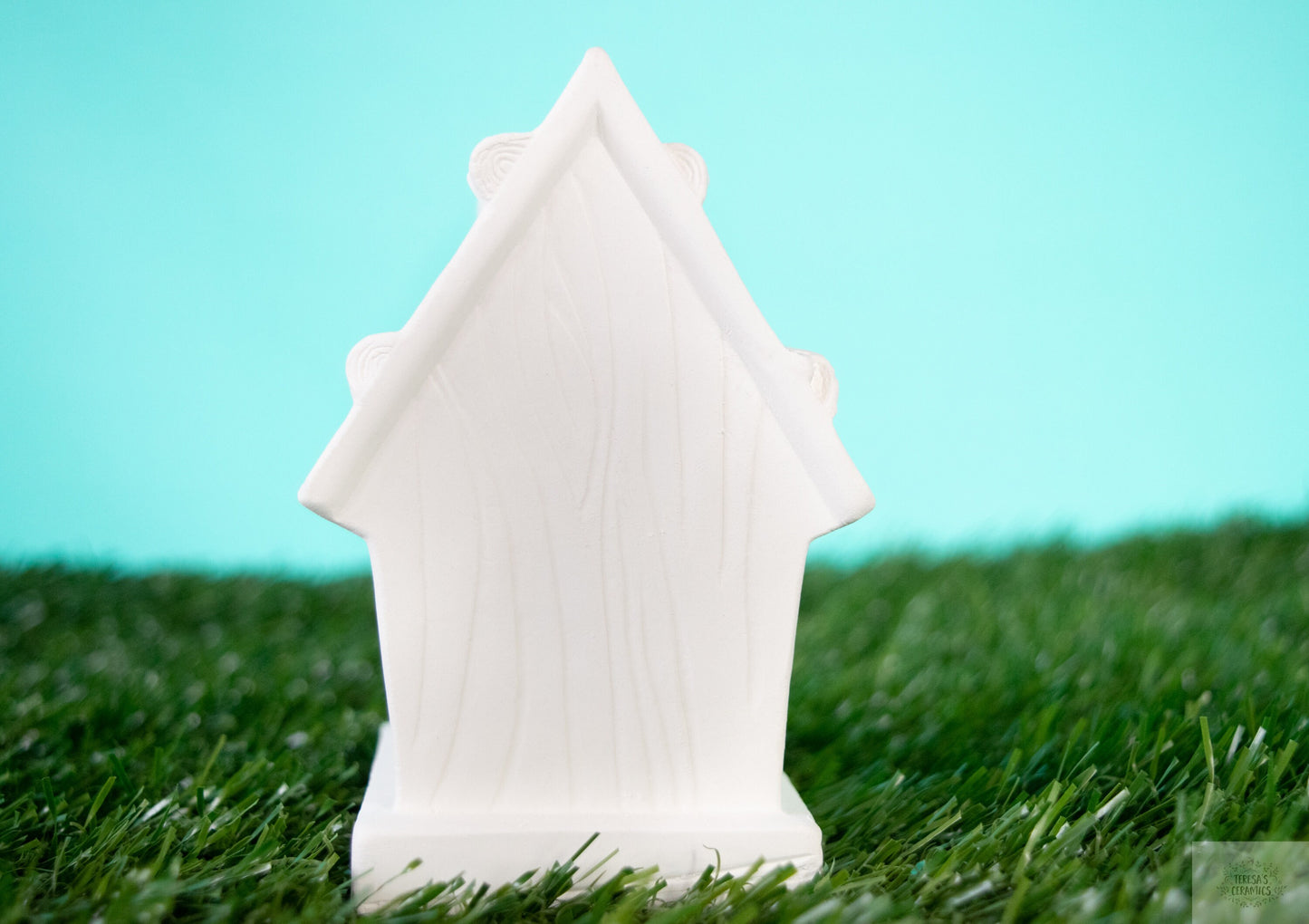 Rustic Heart Birdhouse DIY Kit: Unpainted Ceramic Outdoor Garden Decor, Ready-to-Paint Craft Project