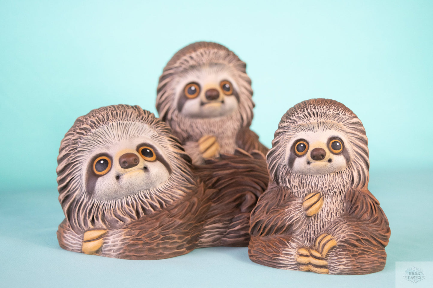 Medium Sized Sloth | Ceramic Garden Sloth | Sloth Yard Decor | Sloth Garden Statue