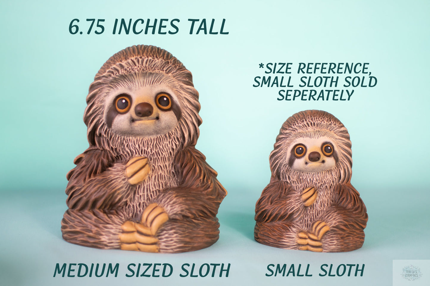 Medium Sized Sloth | Ceramic Garden Sloth | Sloth Yard Decor | Sloth Garden Statue