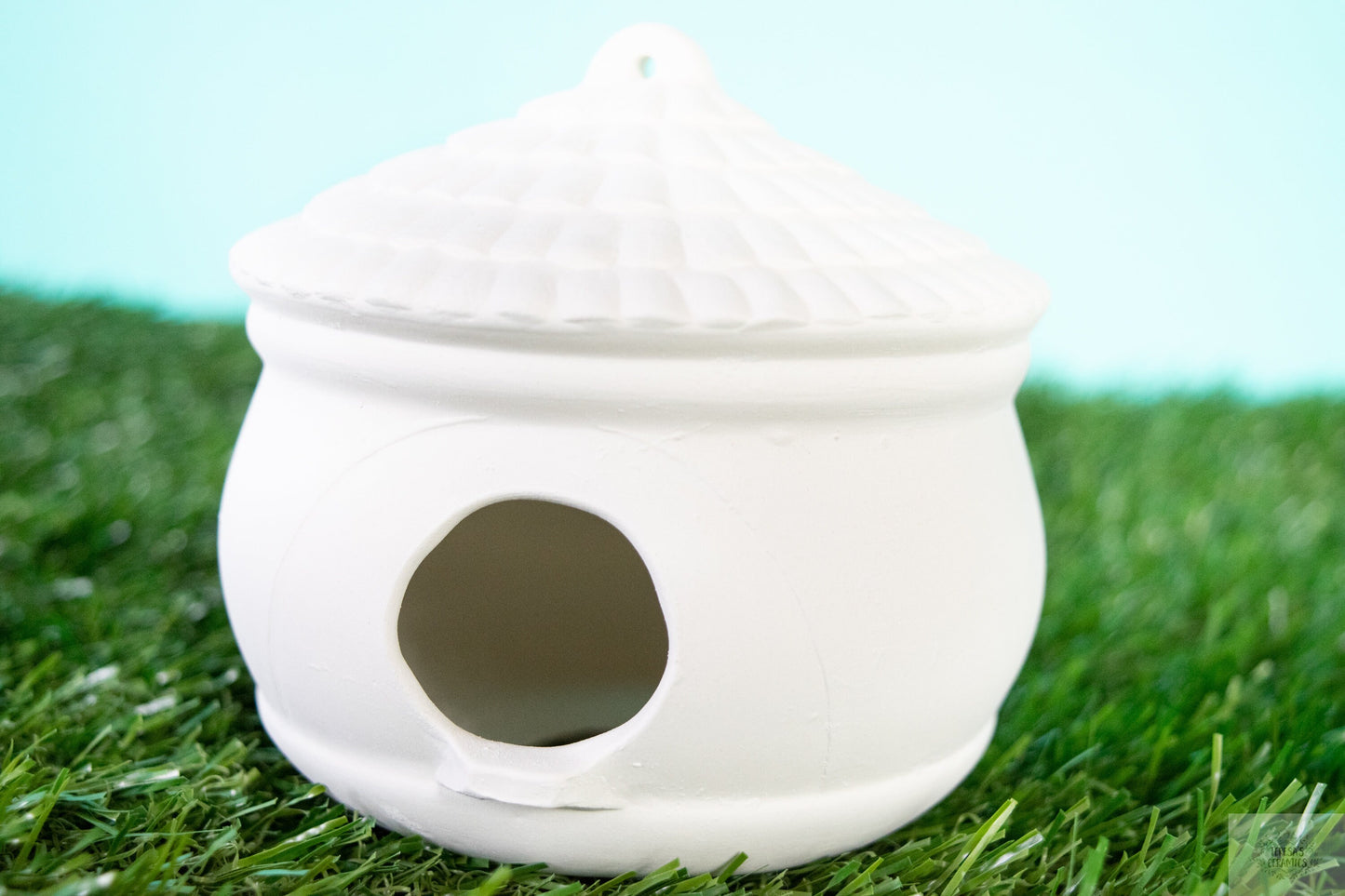 DIY Birdhouse | Boho Birdhouse Decor | Handmade Outdoor Birdhouse | DIY Paint Project | Ready To Paint - Teresa's Ceramics