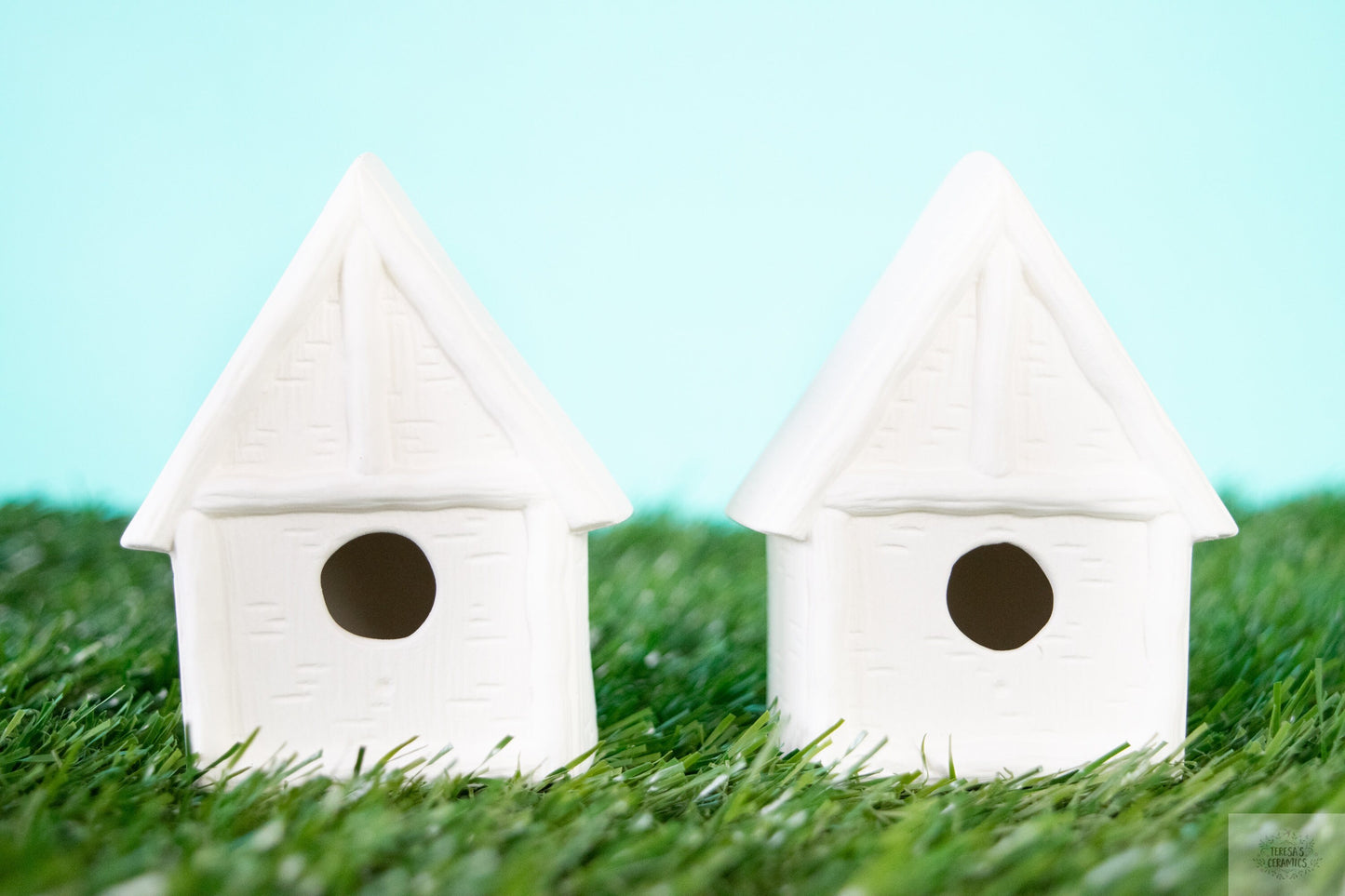Handmade Boho Garden Birdhouse: Ready-to-Paint DIY Project for Outdoor Decor & Patio Accents - Teresa's Ceramics