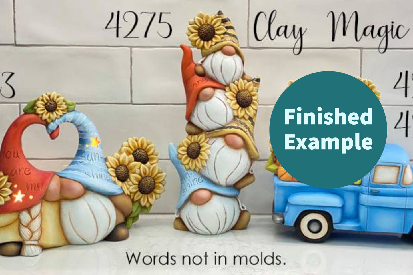 Sunflower Stack Gnomes: Whimsical Fall Garden Decor & Thanksgiving Centerpiece for Woodland Enthusiasts - Teresa's Ceramics