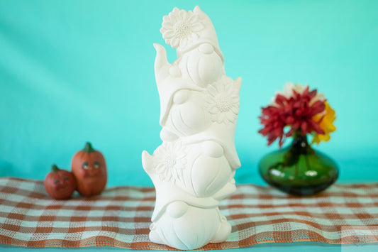 Sunflower Stack Gnomes: Whimsical Fall Garden Decor & Thanksgiving Centerpiece for Woodland Enthusiasts