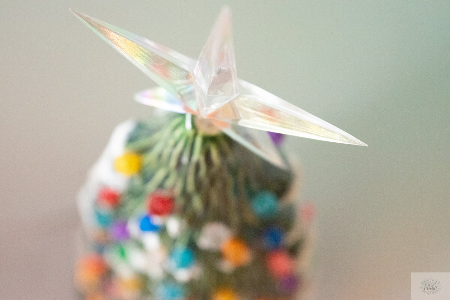 Illuminated Ceramic Snowy Pine Christmas Tree Decor - Choose Size for Holiday Centerpiece or Gift - Teresa's Ceramics