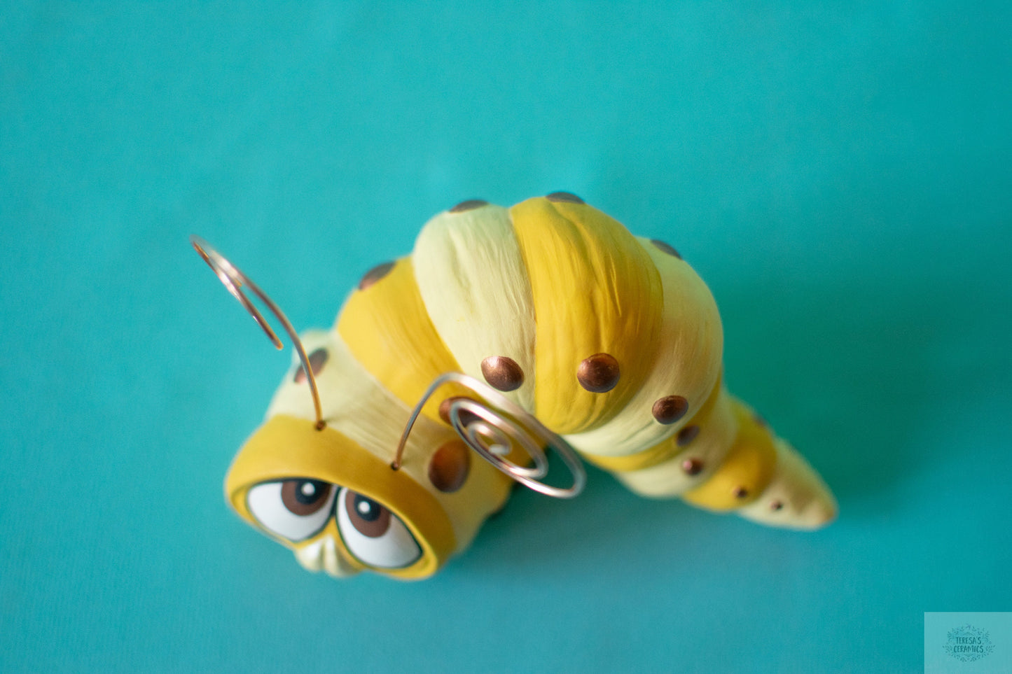 Ceramic Worm Garden Ornament: Cute Outdoor Yard Art Decor, Unique Mother's Day Gift - Teresa's Ceramics