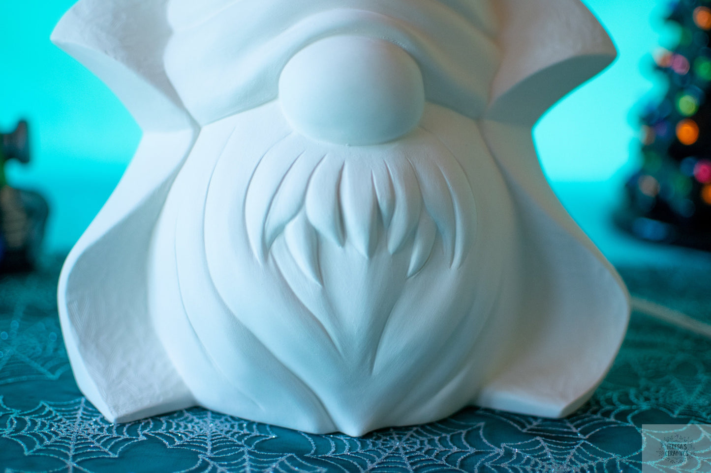 DIY Vampire Halloween Gnome Light - Large Ceramic Bisque Ready to Paint - Autumn Party Centerpiece