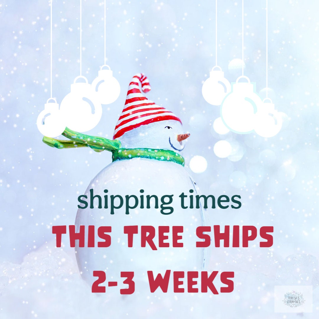 Ceramic Xmas Tree | Round Fur Style - Teresa's Ceramics