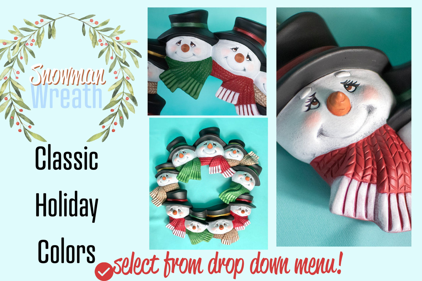 Snowman Wreath | Winter Wreath | Door Hanging | Entryway Decor | Wall Hanging