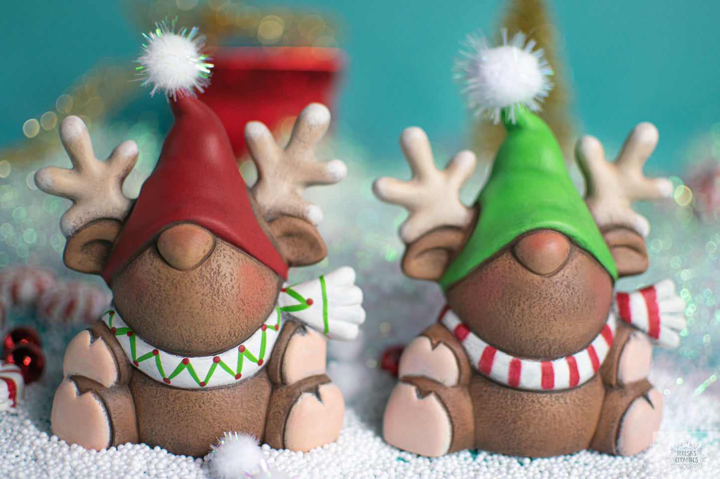 Rudy the Reindeer Gnome Ornament: Festive Tabletop Decor for Holiday Cheer & Christmas Gifting