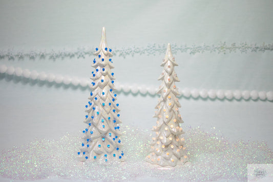 Mother of Pearl | Wispy Pine Style | Ceramic Christmas Tree | Christmas Night Light - Teresa's Ceramics