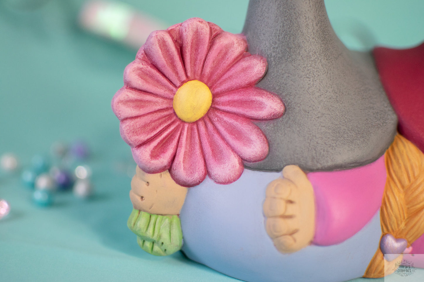 Valentine Gnomes | Valentine's Day Gift | Tea Light Gnomes | Ceramic Gnome Decor | Sweetheart Gnomes