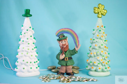 irish st. patricks day themed ceramic christmas tree
