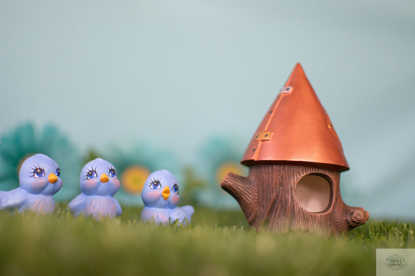 Unique Handcrafted Outdoor Birdhouse Sculpture: Garden Art & Yard Decor for Nature Lovers