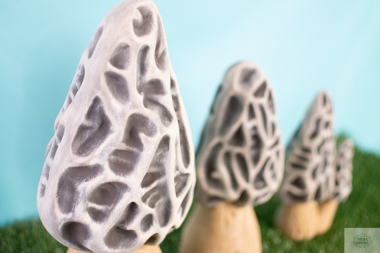 Morel Mushroom | Mushroom Decor | Ceramics Mushrooms | Mushroom Yard Art | Decorative Mushrooms | Fairy Garden Mushrooms | Garden Decor