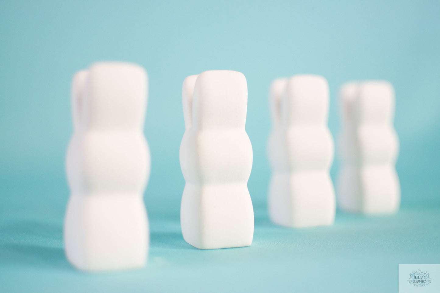 DIY Easter Peeps Ceramic Painting Set: Unpainted Bisque Bunnies for Craft Projects & Holiday Decor