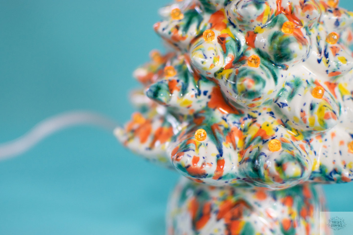 Bohemian Ceramic Tree | Eclectic Groovy Light | Vintage Style Tree | Speckled Ceramic Tree | Heirloom Christmas Tree - Teresa's Ceramics