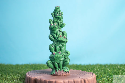 Frog Statue Stack | Frog Family Statue | Garden Frog Art | Handmade Ceramic Frog | Frog Yard Art | Frog Garden Decor
