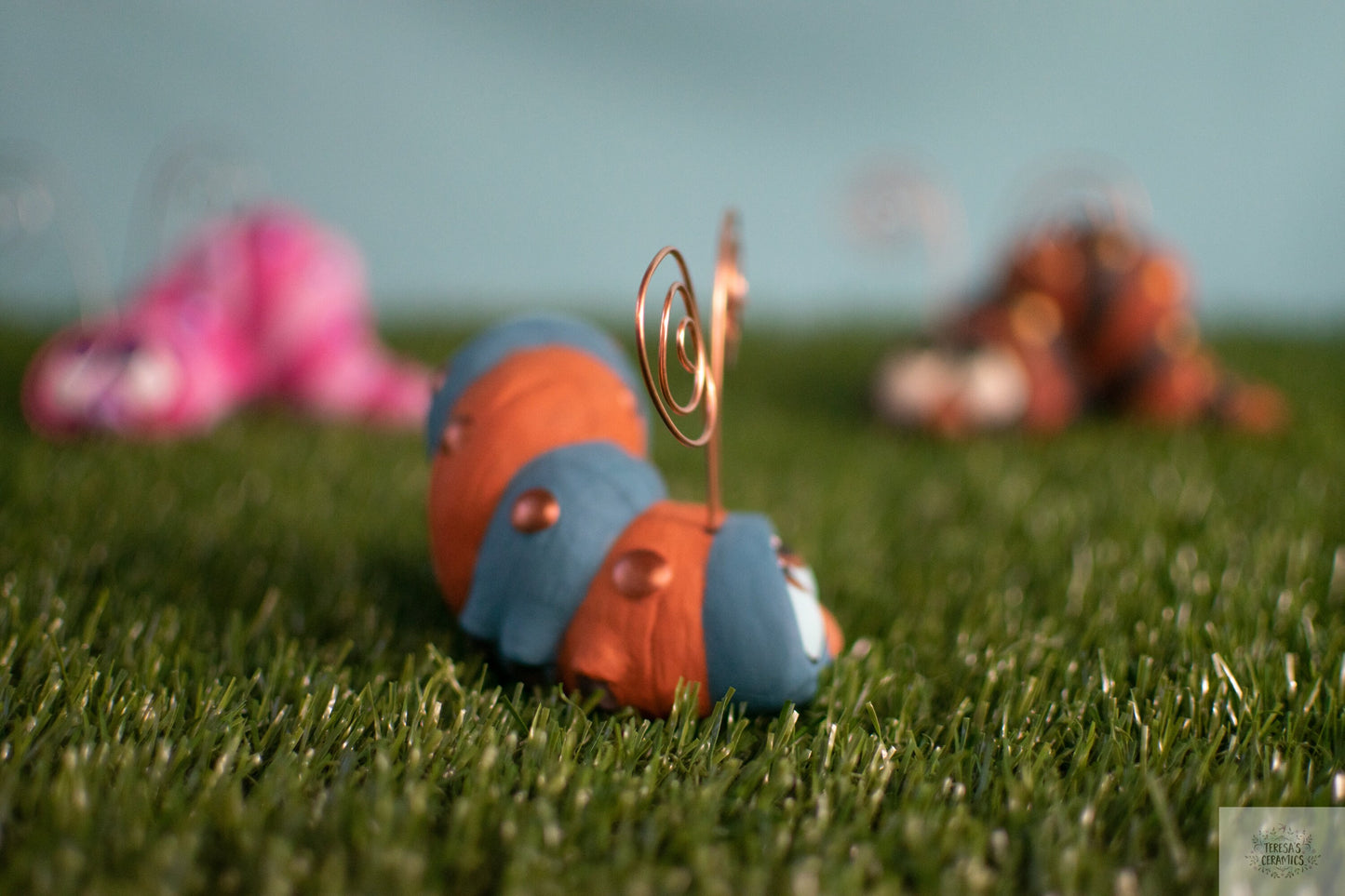 Whimsical Boho Garden Worm Sculpture: Colorful Yard Art Caterpillar Statue for Outdoor Wonderland Decor