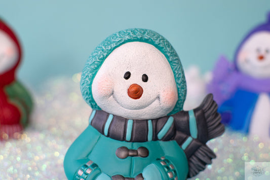 Snowman Holiday Buddy | Ceramic Snowman Collection - Teresa's Ceramics