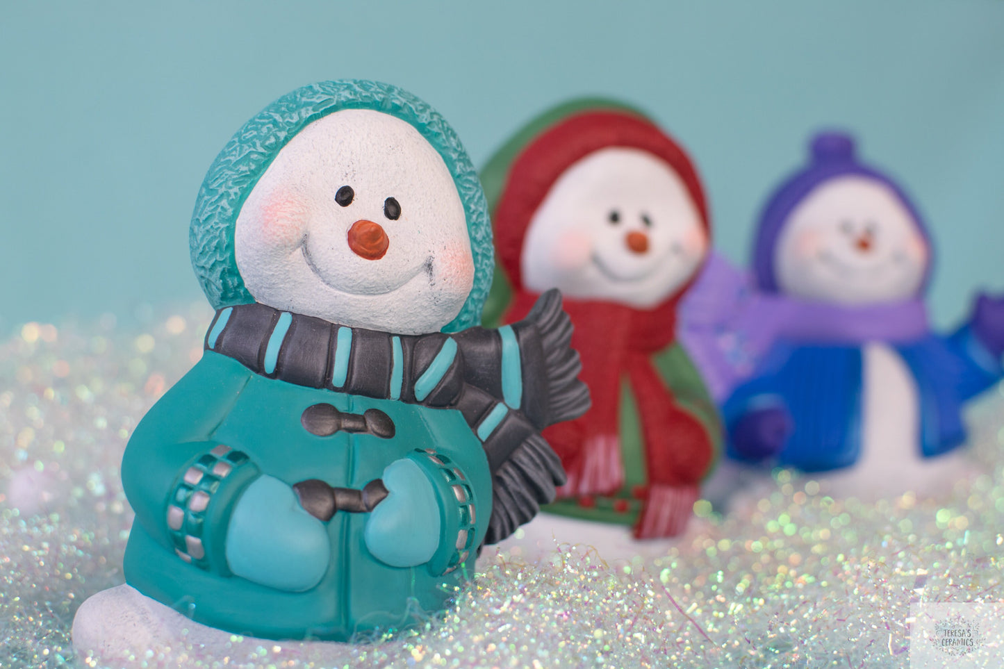 Snowman Holiday Buddy | Ceramic Snowman Collection - Teresa's Ceramics