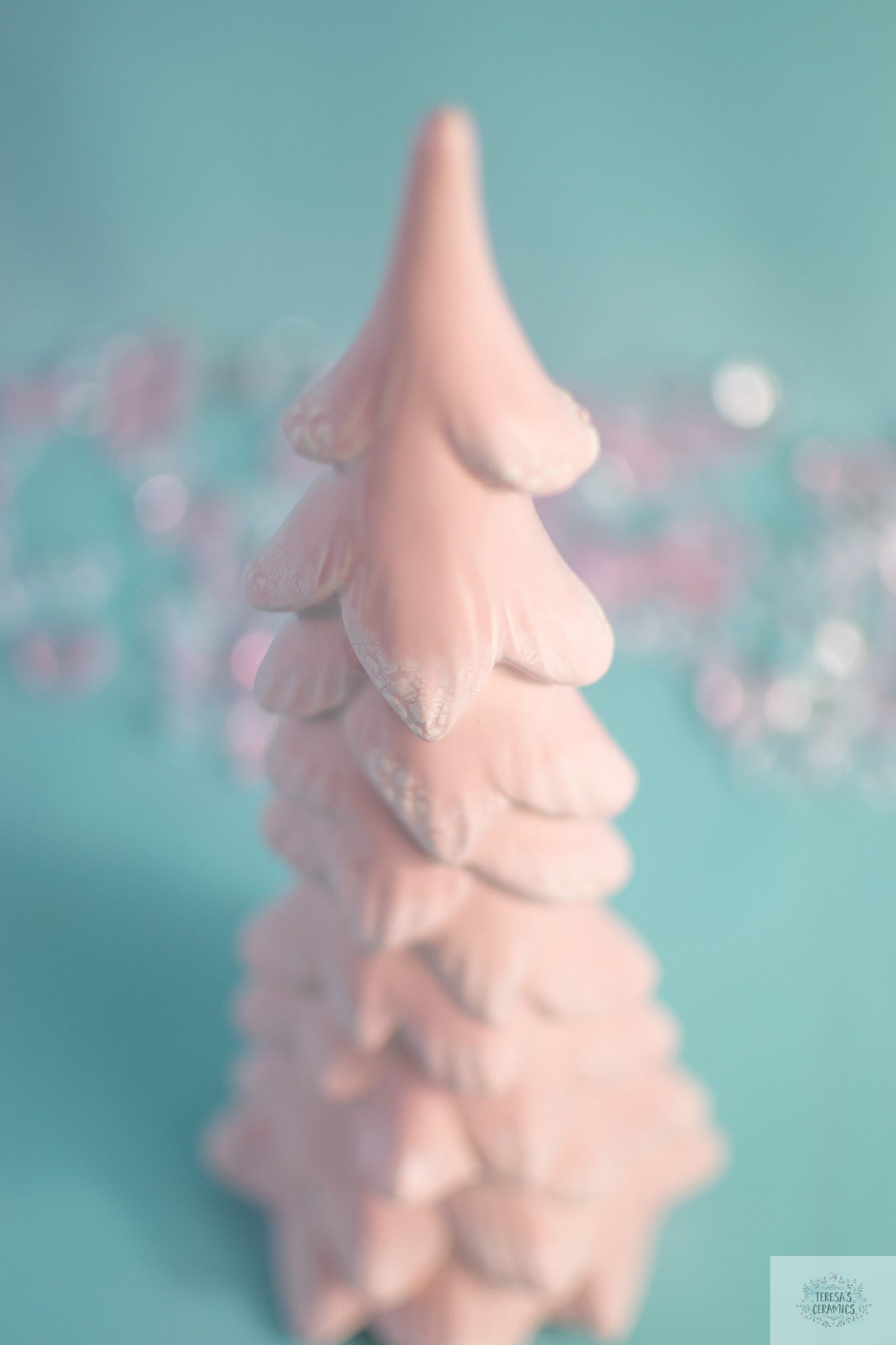 Valentine Winter Tree | Snowy Wispy Pine | Pretty Pink Pine