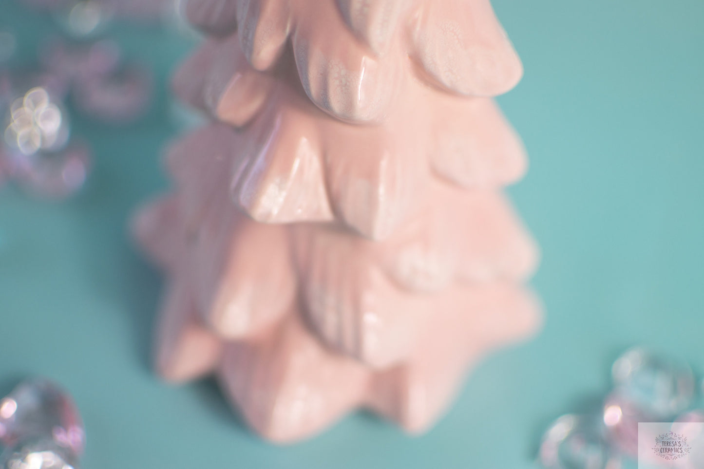 Valentine Winter Tree | Snowy Wispy Pine | Pretty Pink Pine
