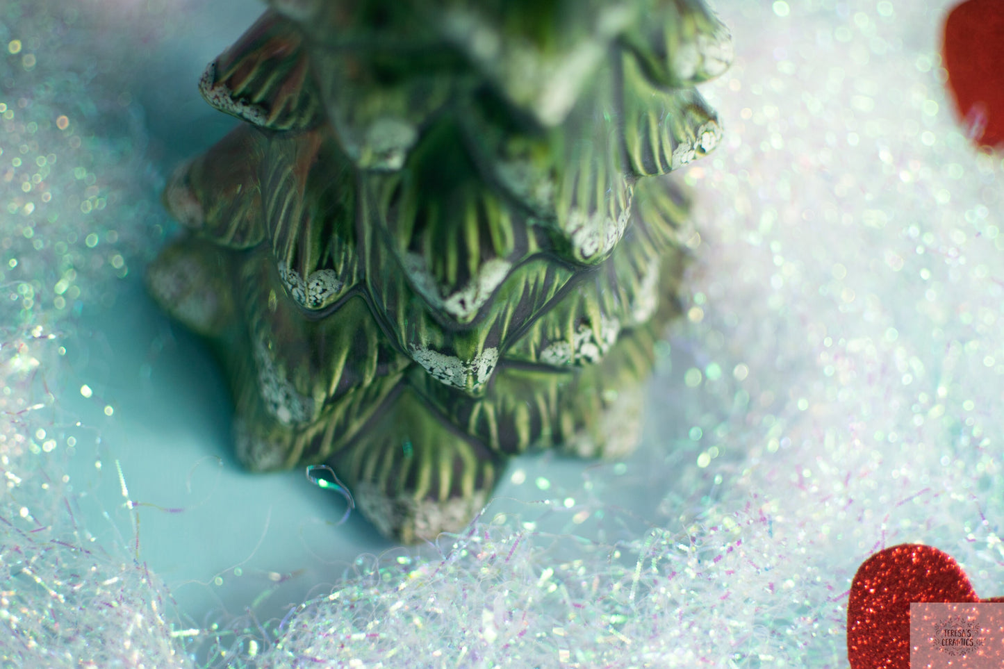 Valentine Winter Tree | Snowy Wispy Pine | Pretty Pink Pine