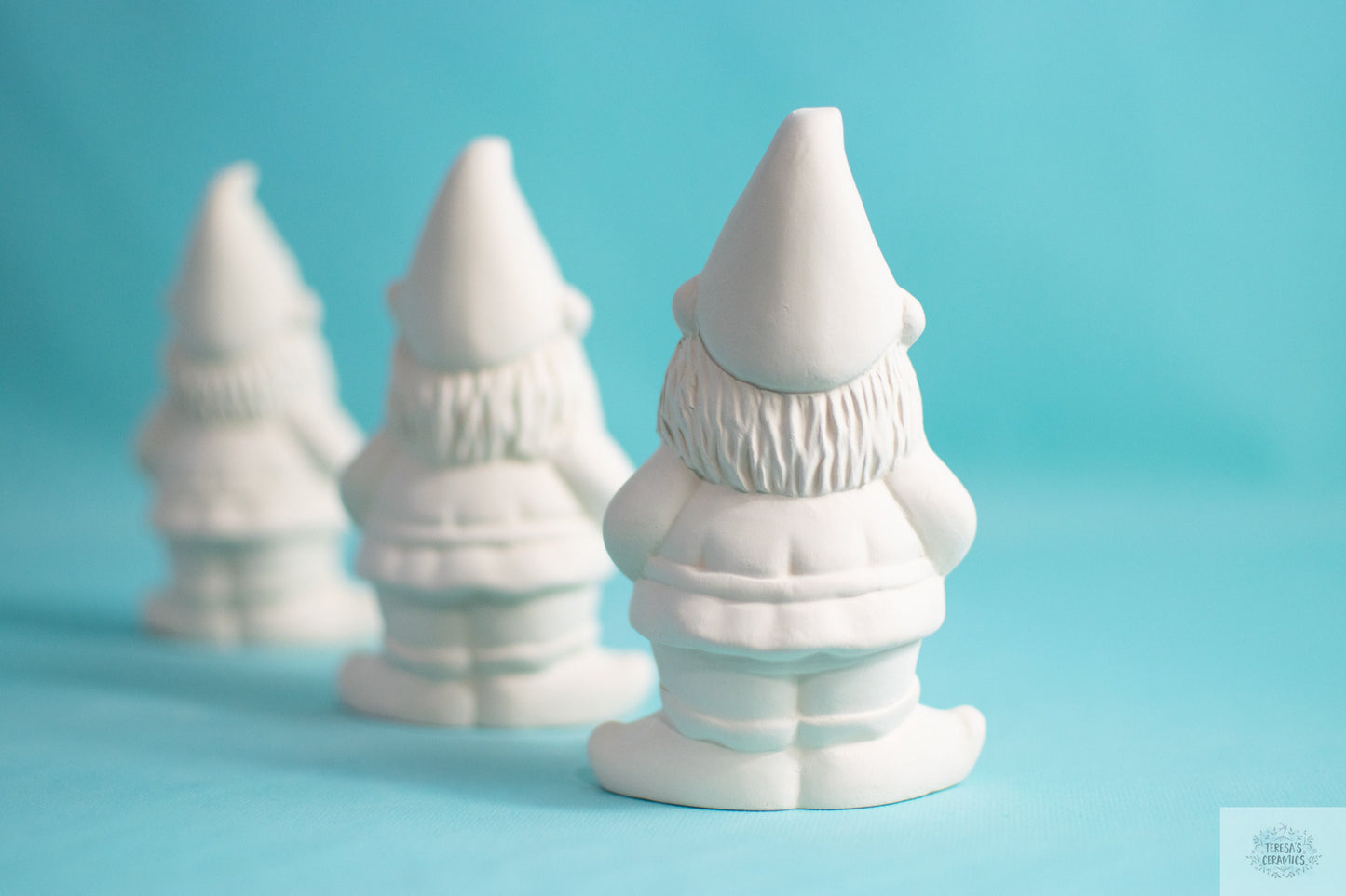 Small Bisque Gnomes | Gnome Paint Project | Ceramic Garden Gnome | DIY Garden Art - Teresa's Ceramics