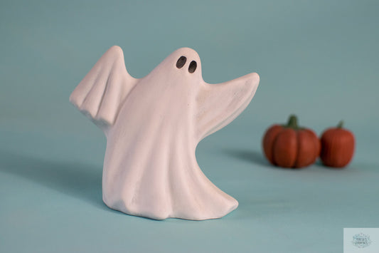 Boo The Ghost | Ceramic Halloween Ghost | Vintage Ghost Trinket | Handmade Ceramic Ghost