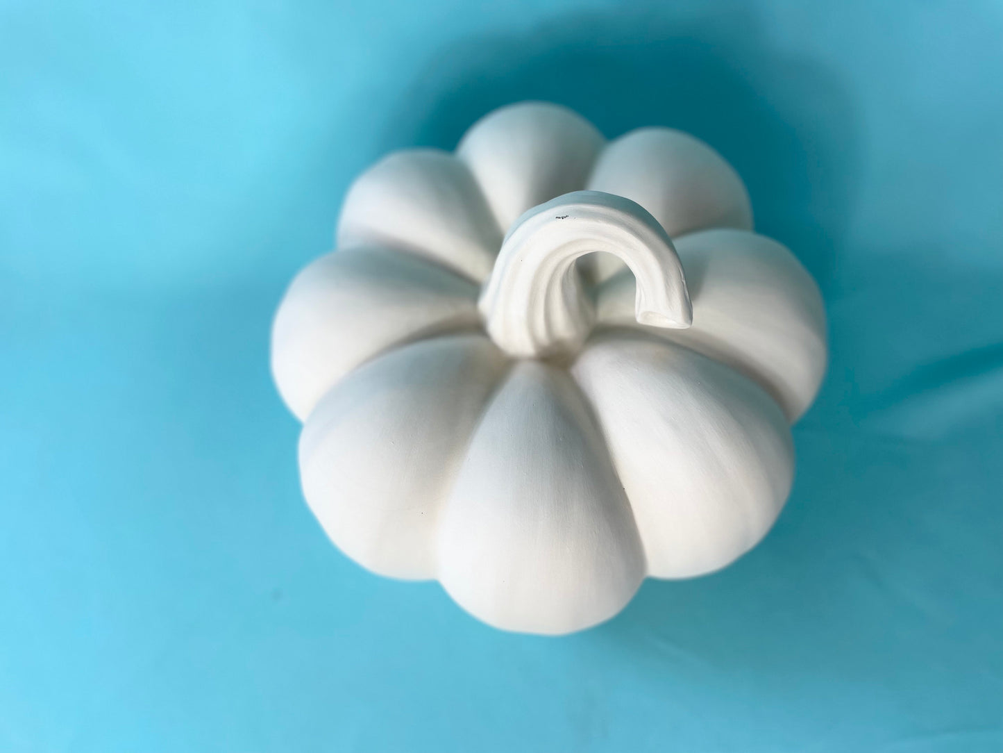 Bisque Fall Pumpkin | Cute Round Pumpkin | Halloween Pumpkin Decor | DIY Fall Craft | Autumn Home Decor - Teresa's Ceramics