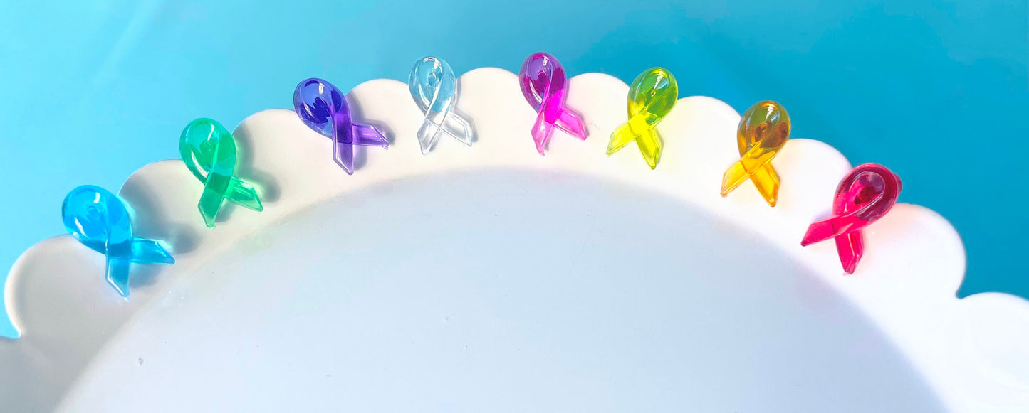 Vibrant Ribbon Bulbs: 50 Plastic Replacements for Ceramic Christmas Tree Decorations (1/16 Inch Peg)