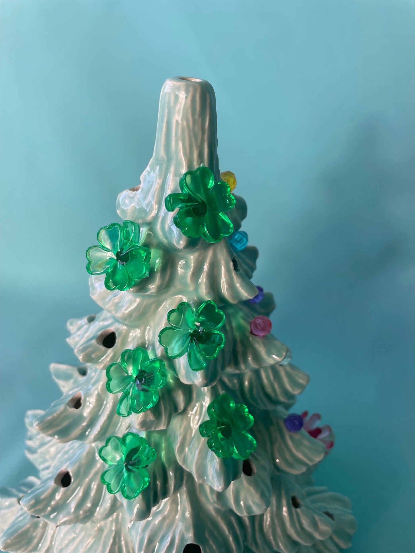 50 Shamrock Bulbs for Ceramic Christmas trees - Replacement Bulbs - Plastic Bulbs for Christmas trees