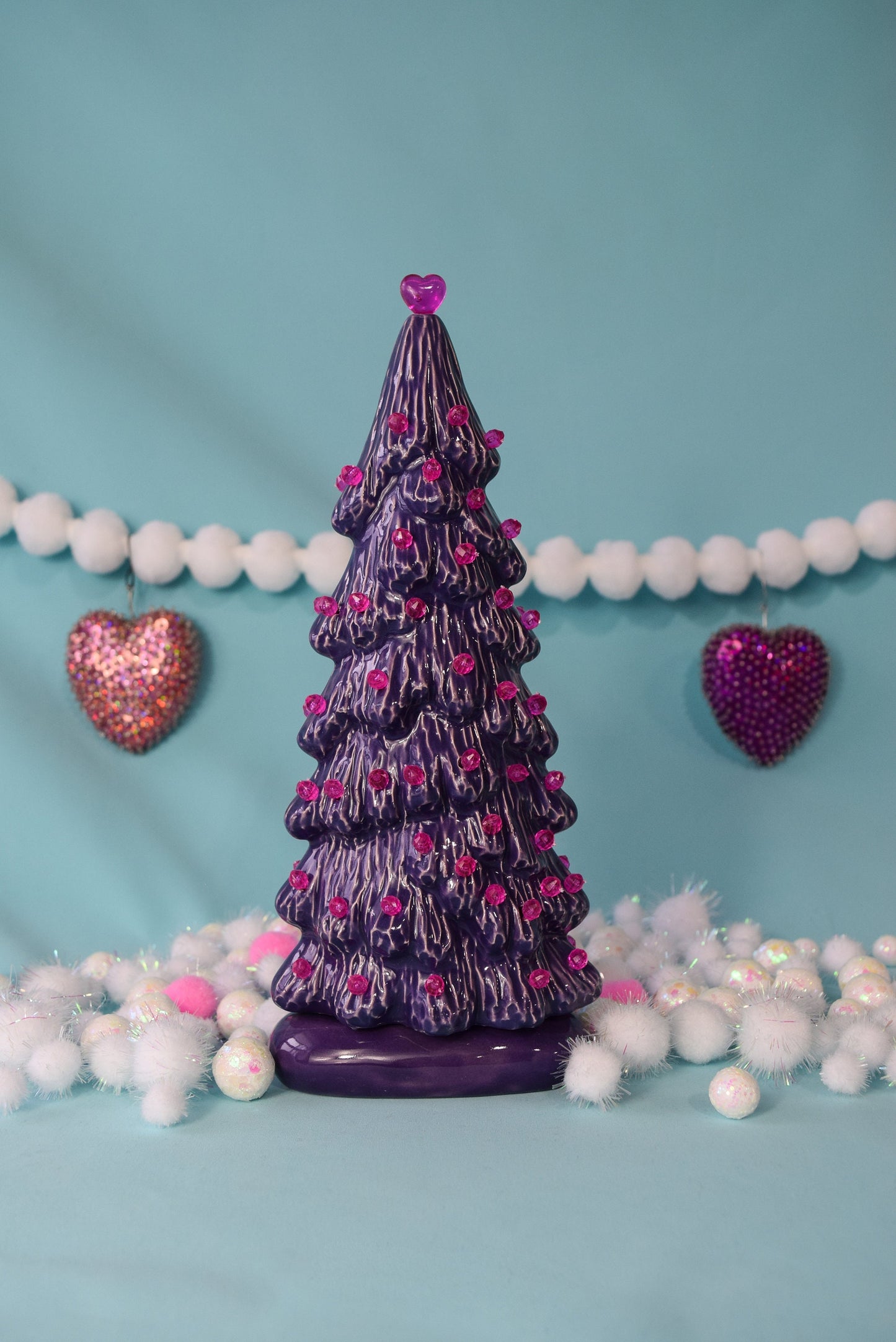 Ceramic Purple Tree| Heart Tree | Valentine Tree