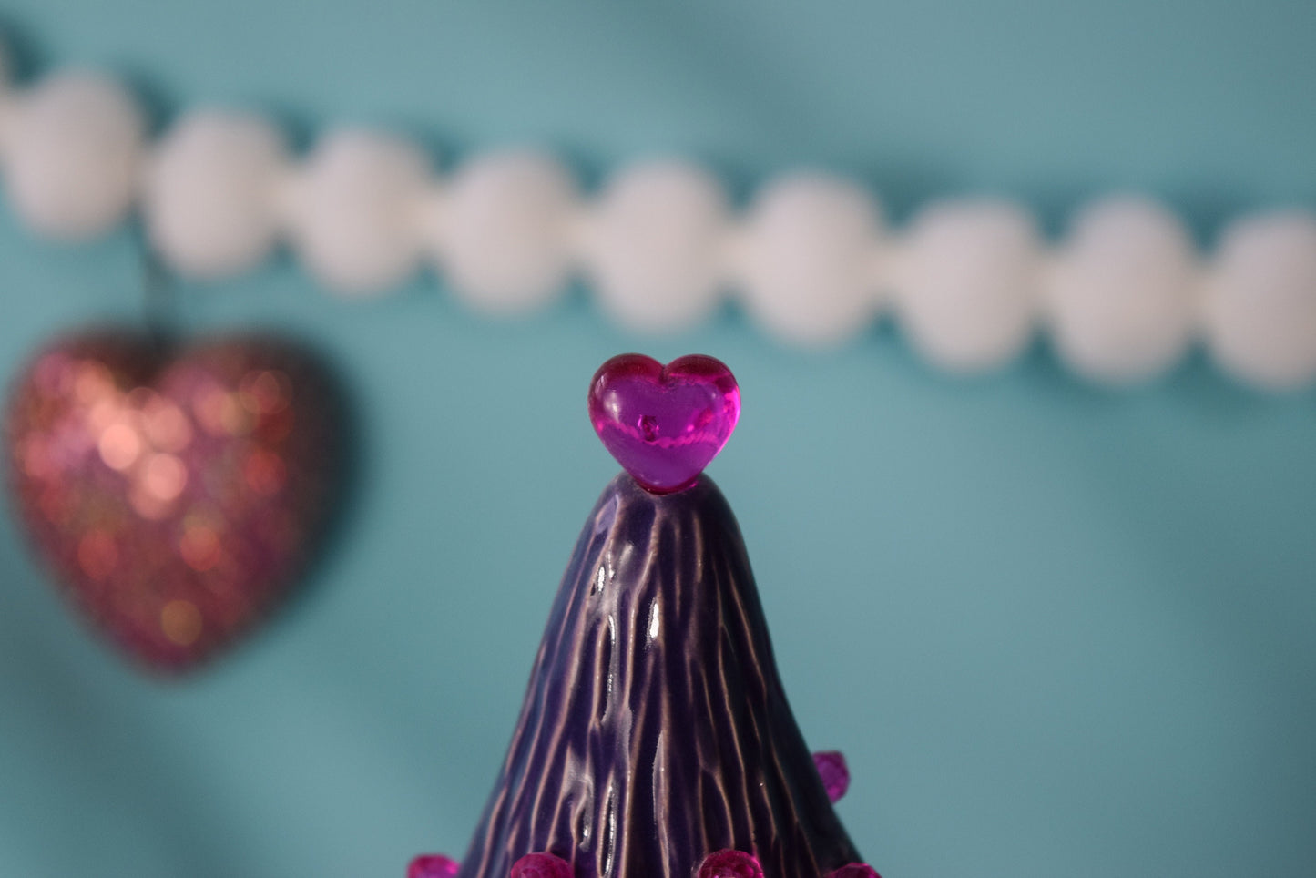 Ceramic Purple Tree| Heart Tree | Valentine Tree