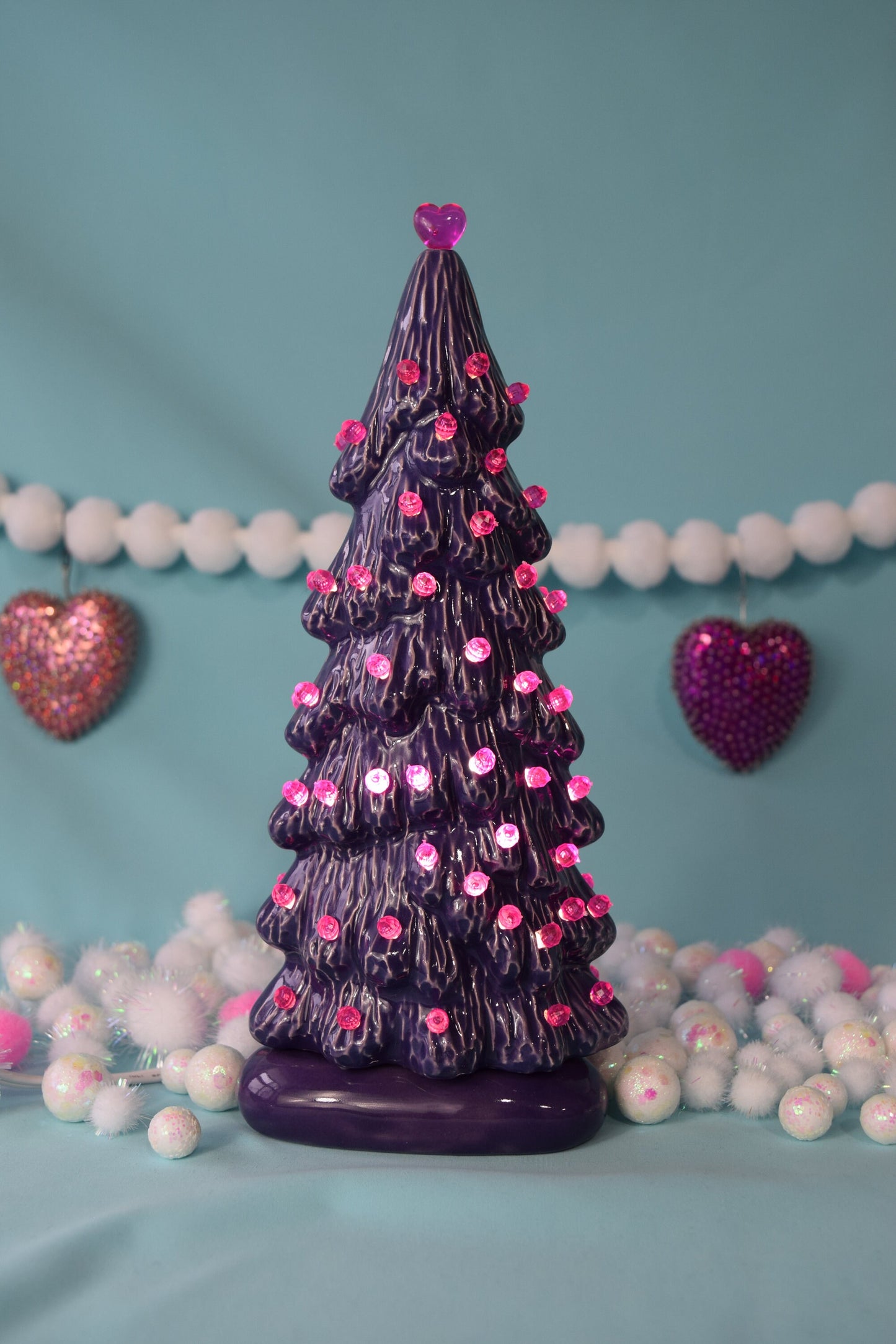 Ceramic Purple Tree| Heart Tree | Valentine Tree