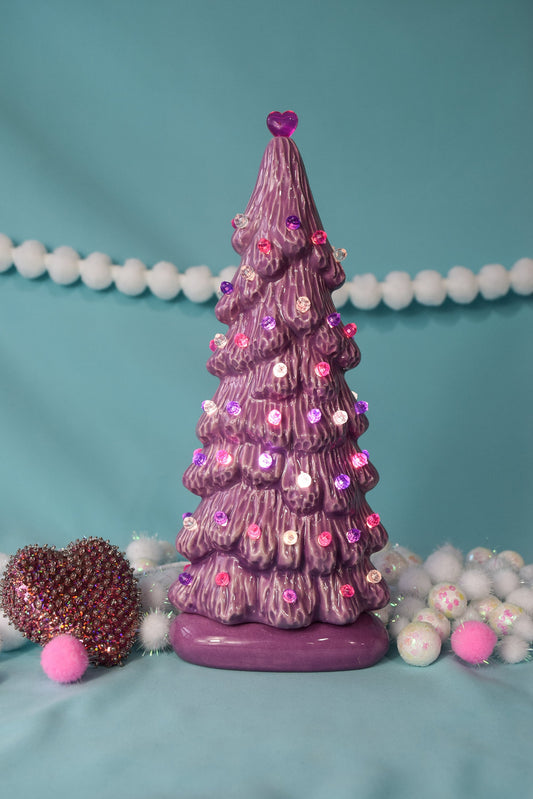 Ceramic Lavender Tree| Heart Tree | Valentine Tree - Teresa's Ceramics