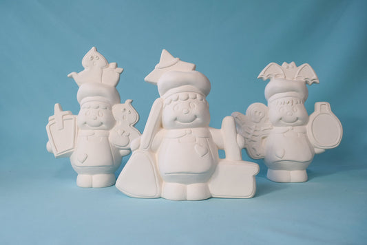 Bisque Halloween Gingerbread Friends 6in | Set of 3 | Gift For Bakers | Father's Day | Faux Food | Free Shipping