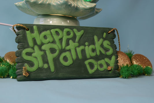 Lucky Reversible Leprechaun Sign for St. Patrick's Day | 6in Ceramic Sign | Happy St. Patrick's Day! | Classroom Decor | Gift For Teacher