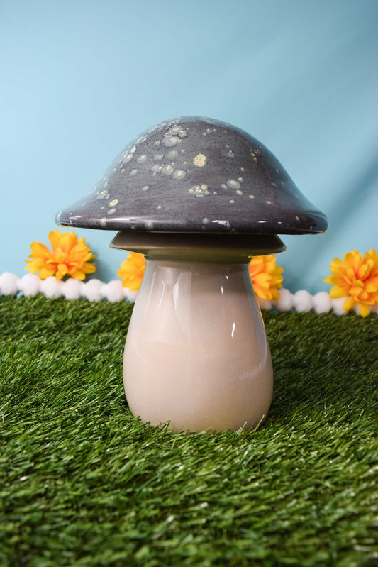 Funky Mushroom - Volcanic Ash Speckled Glaze | Mushroom Yard Art | Mushroom Decor | Garden Art | Outdoor Mushroom Art | Cottagecore Yard Art