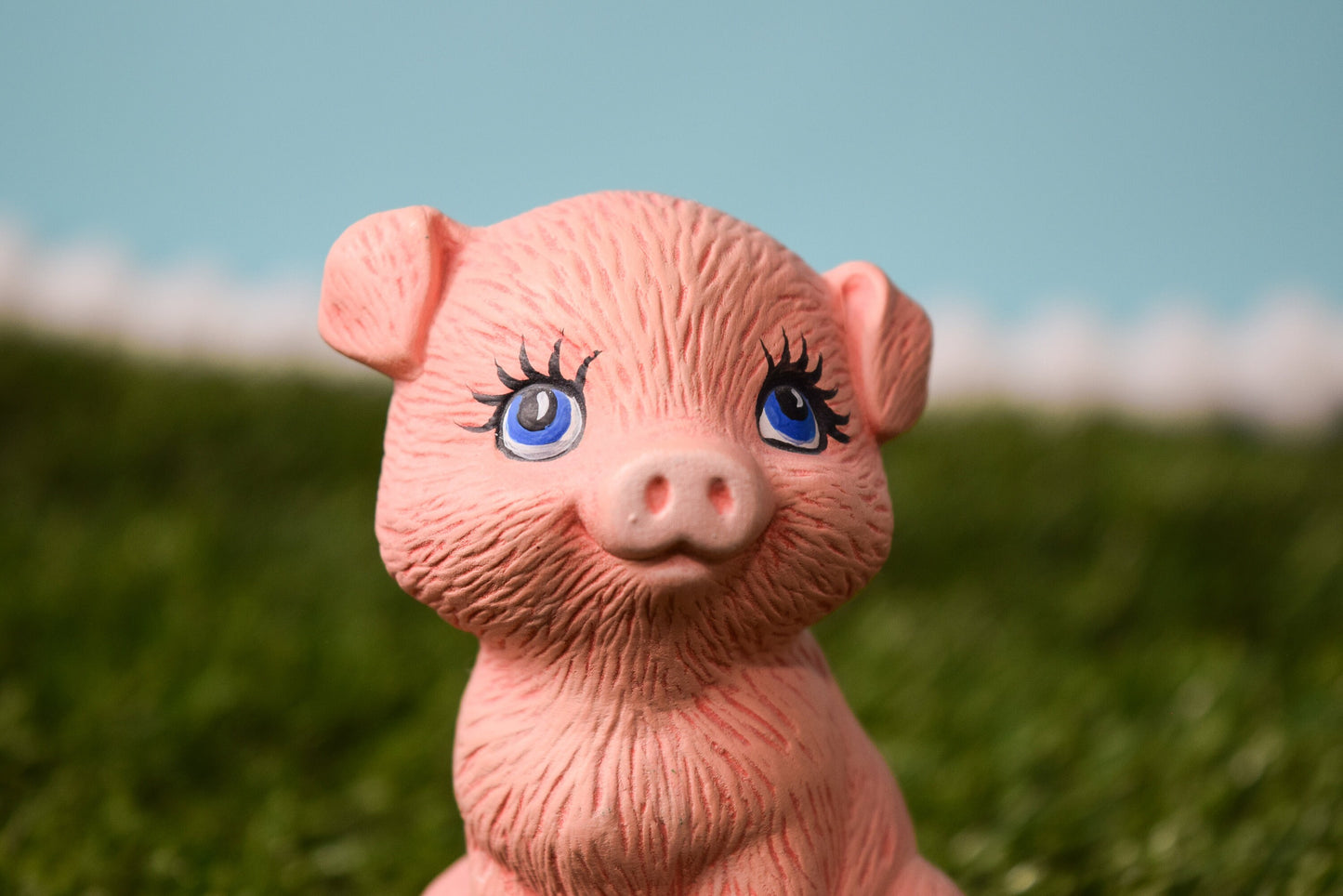 Adorable Ceramic Piglet Figurine - Farmhouse Decor, Baby Shower Gift, Cottage Core Accent