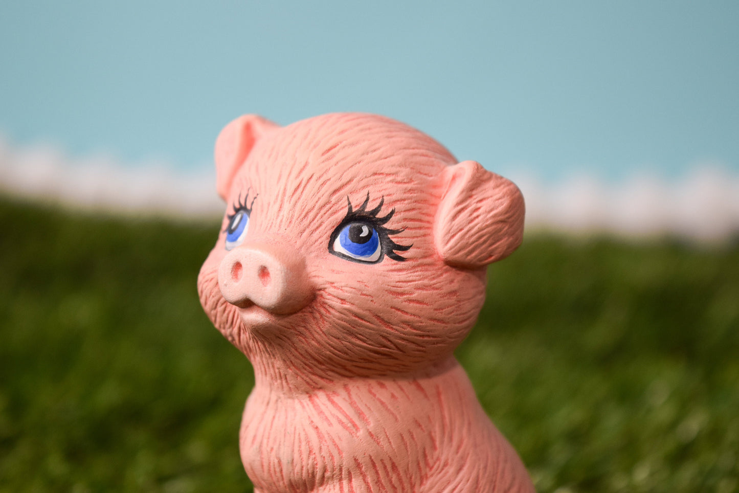 Adorable Ceramic Piglet Figurine - Farmhouse Decor, Baby Shower Gift, Cottage Core Accent