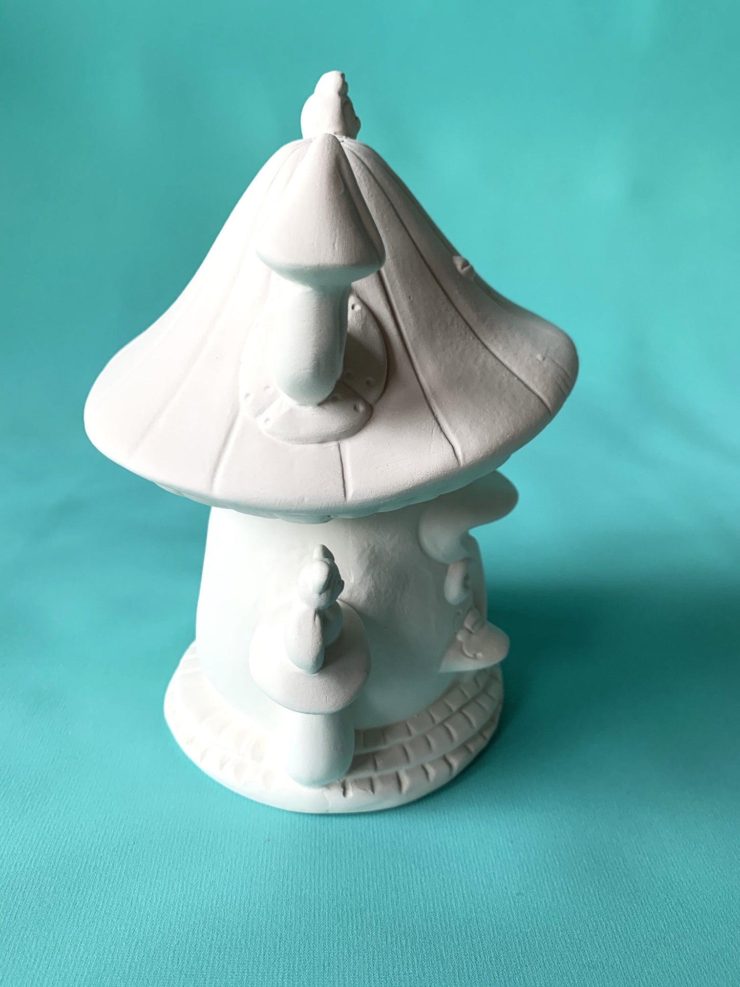 DIY Ceramic Fairy House Bisque - Paint Your Own Magical Garden Decor - Unpainted Artist Gift