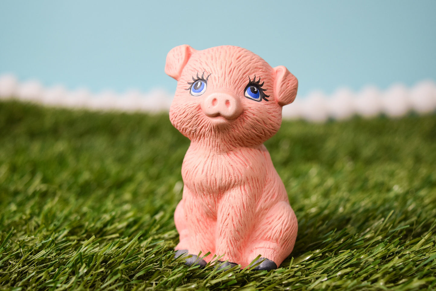 Adorable Ceramic Piglet Figurine - Farmhouse Decor, Baby Shower Gift, Cottage Core Accent