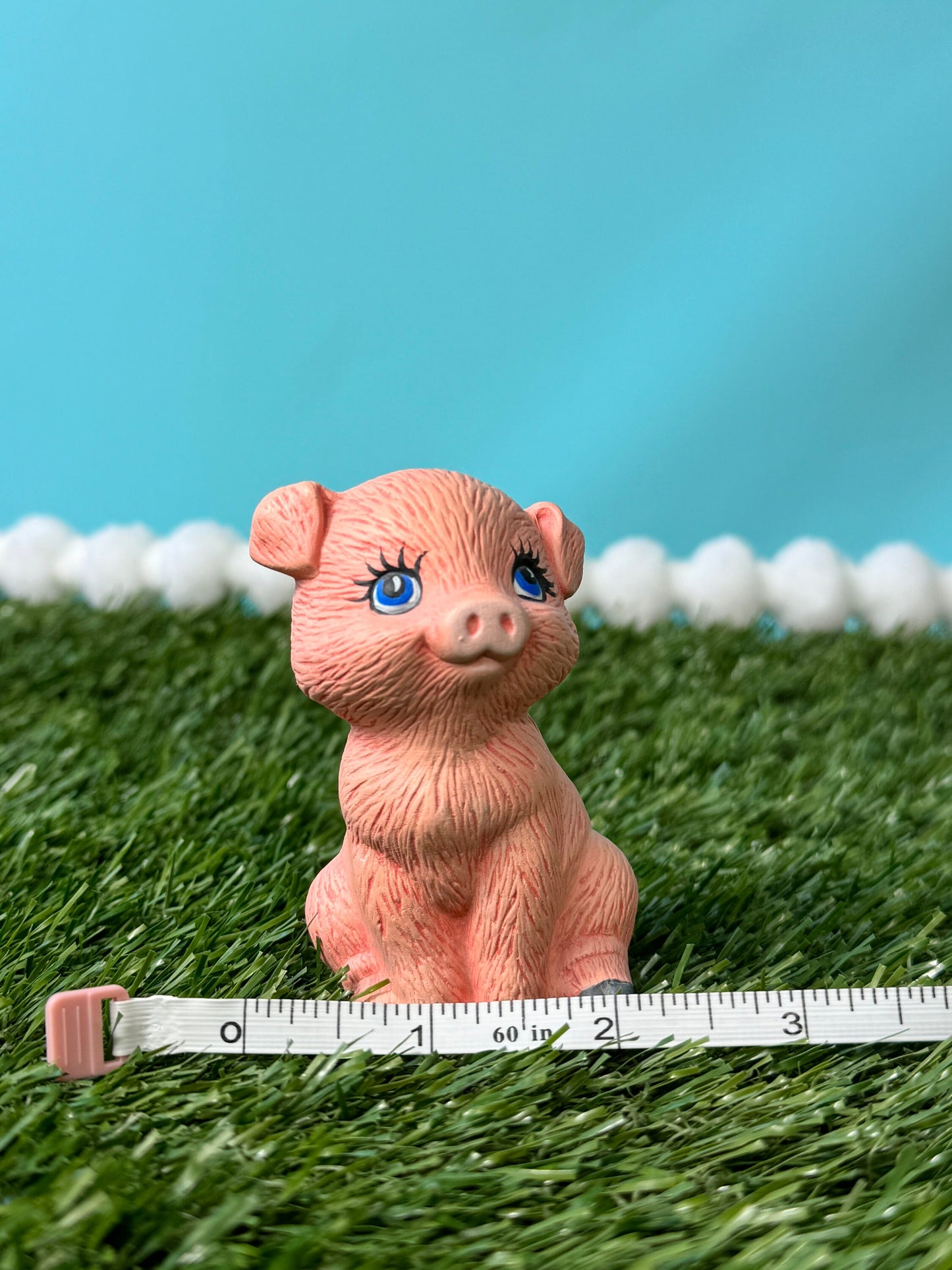 Adorable Ceramic Piglet Figurine - Farmhouse Decor, Baby Shower Gift, Cottage Core Accent